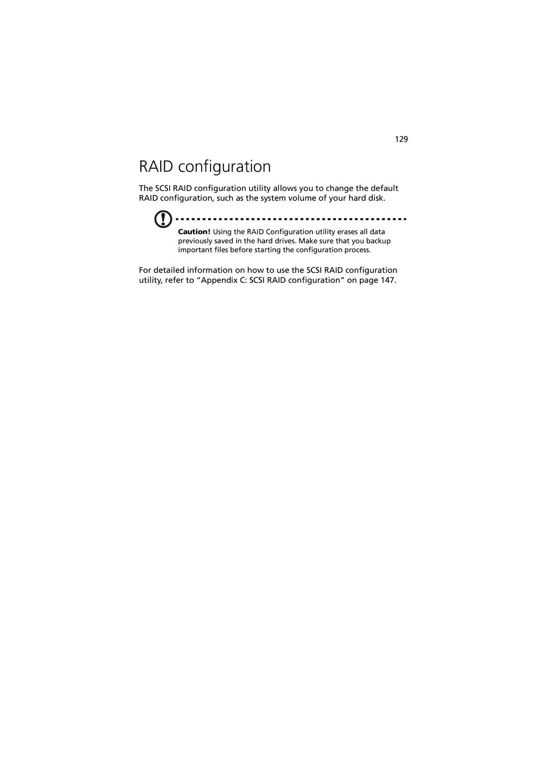 Acer G5350 Series manual RAID configuration 