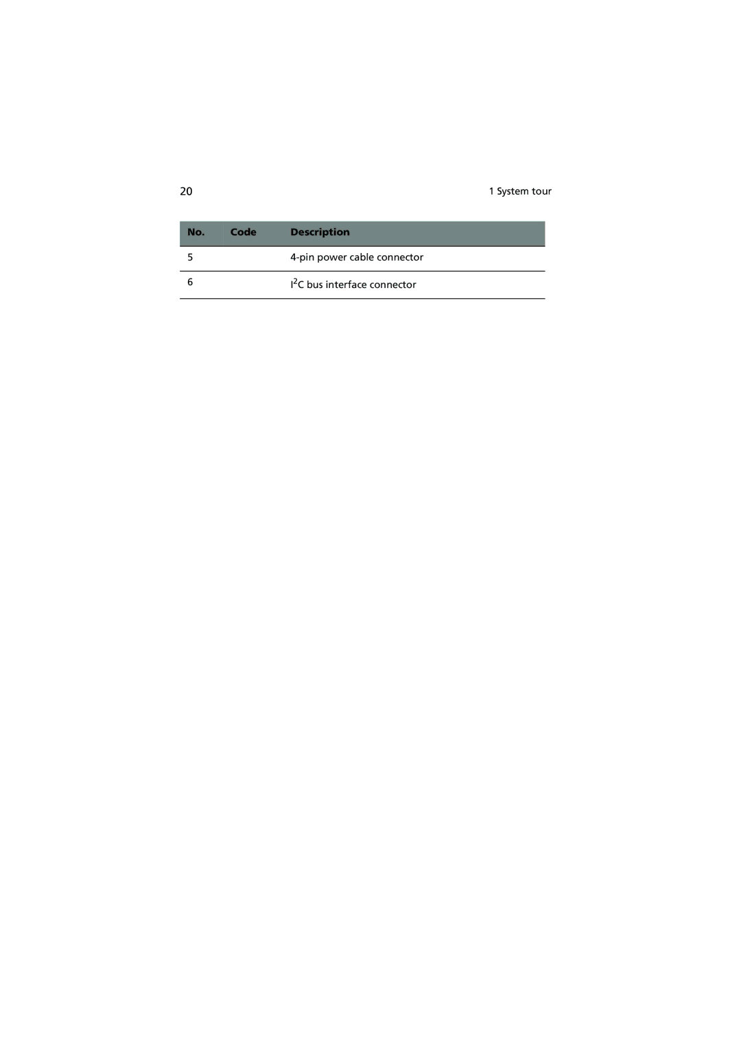 Acer G5350 Series manual I2C bus interface connector 