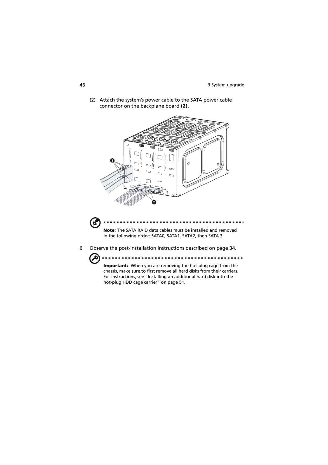 Acer G5350 Series manual Following order SATA0, SATA1, SATA2, then Sata 