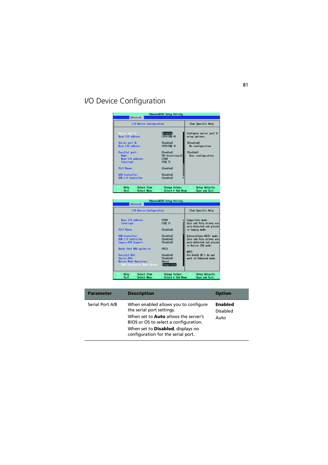 Acer G540 Series manual Device Configuration 