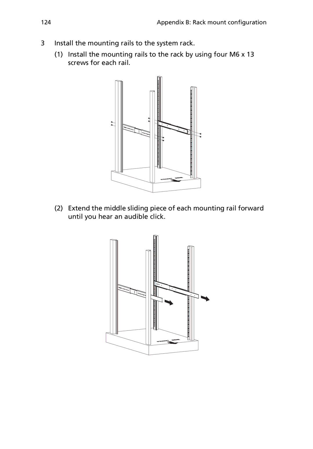 Acer G5450 Series manual Appendix B Rack mount configuration 