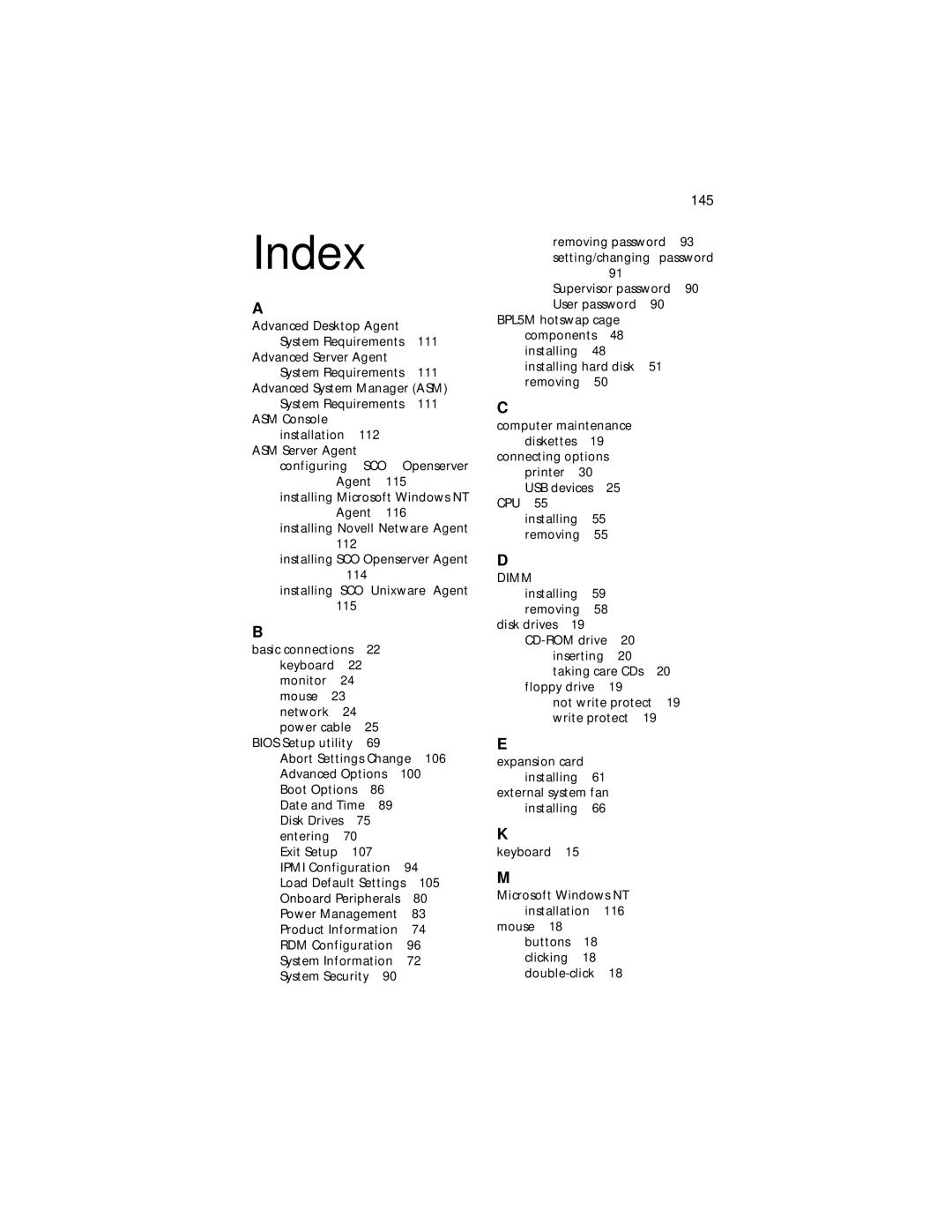 Acer G610 manual Index 