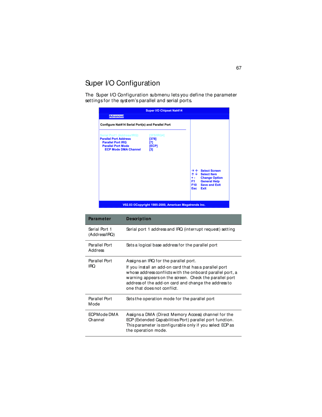 Acer G701, G700 series manual Super I/O Configuration, Irq 