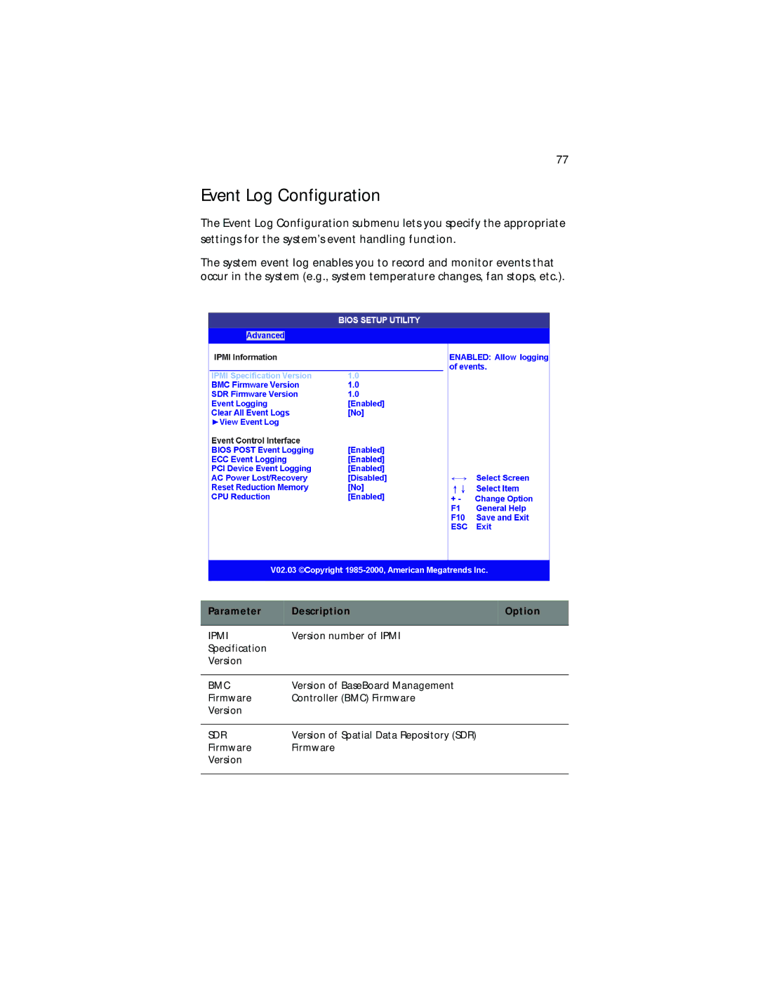 Acer G701, G700 series manual Event Log Configuration 