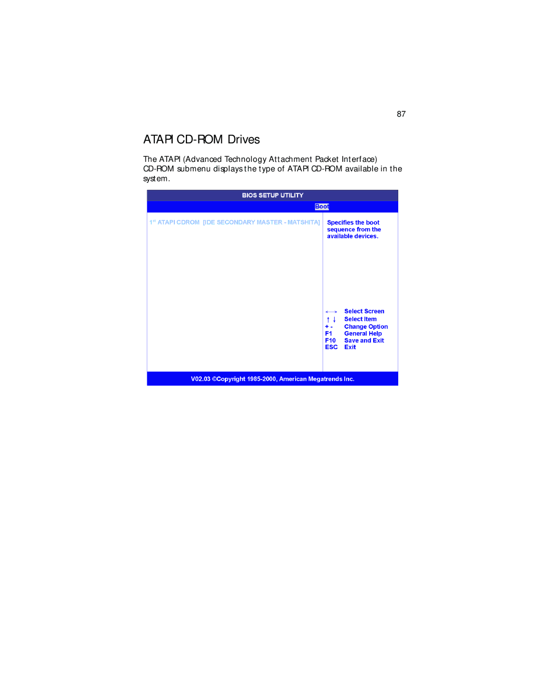 Acer G701, G700 series manual Atapi CD-ROM Drives 