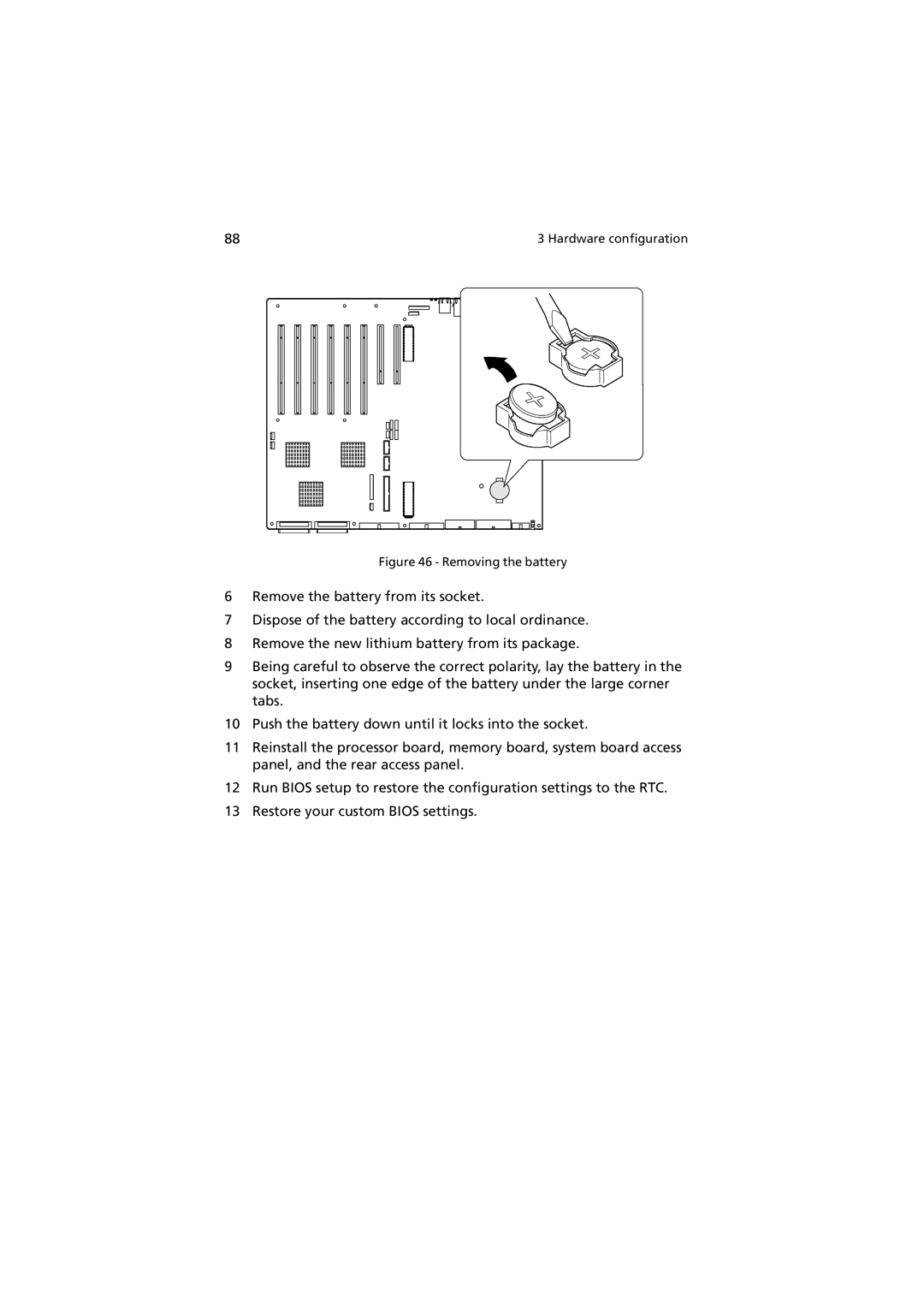 Acer G901 manual Removing the battery 