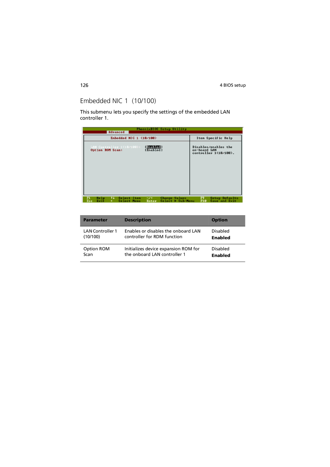 Acer G901 manual Embedded NIC 1 10/100 