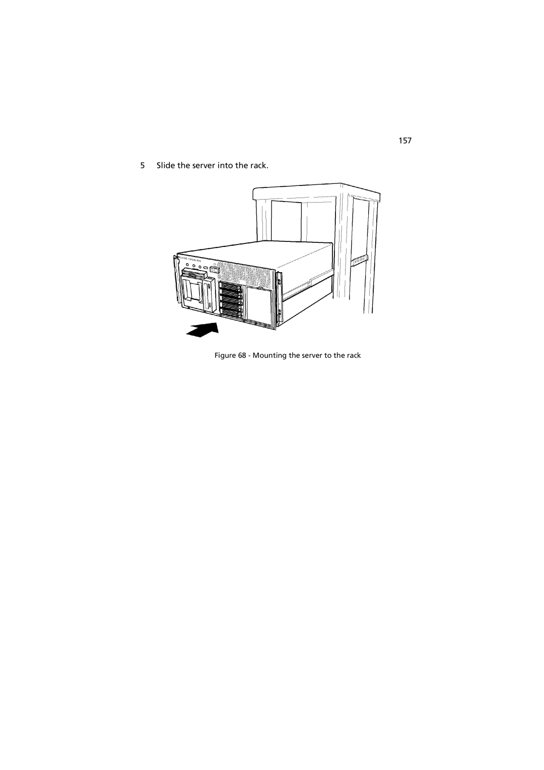 Acer G901 manual Slide the server into the rack, Mounting the server to the rack 