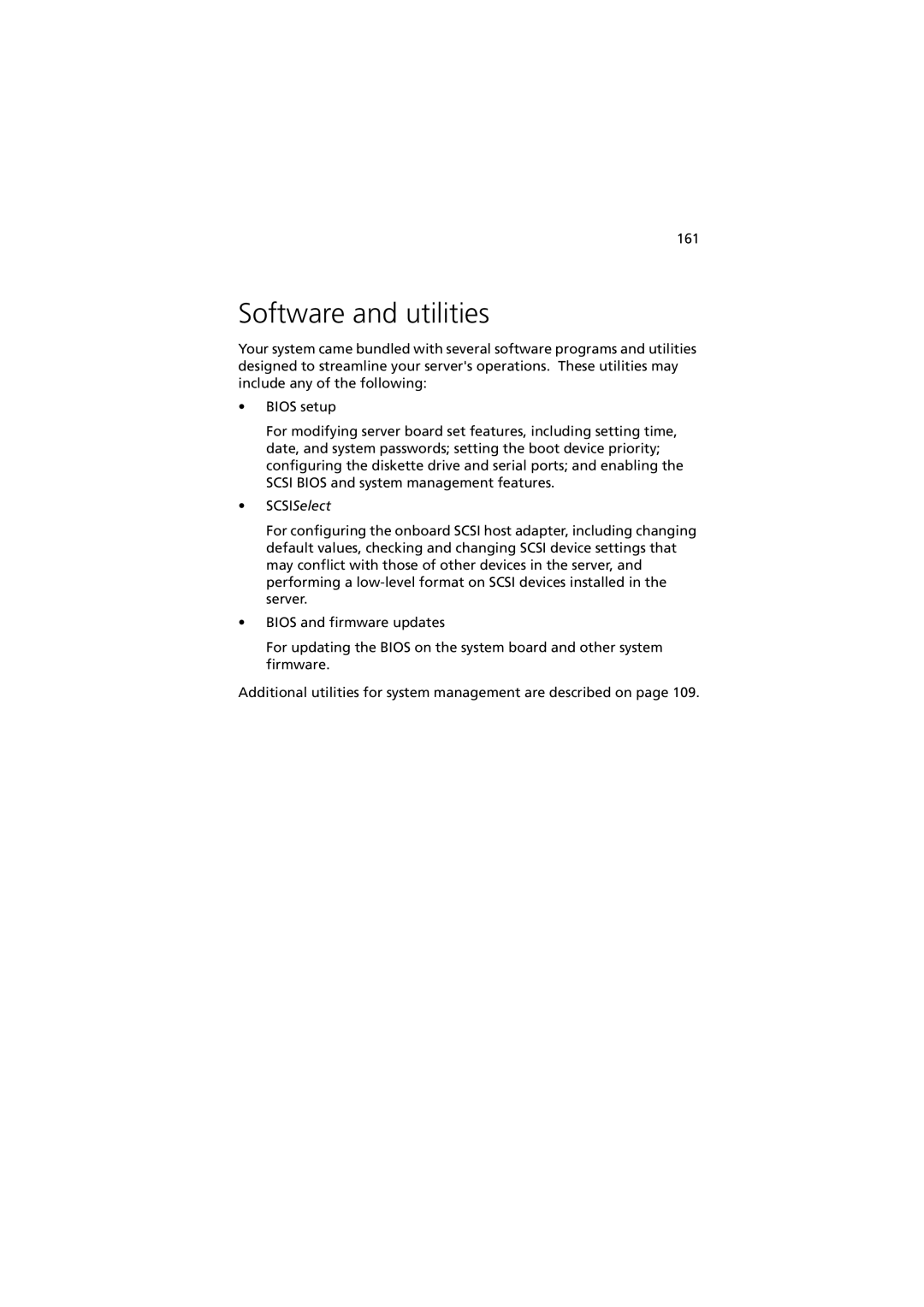 Acer G901 manual Software and utilities, SCSISelect 