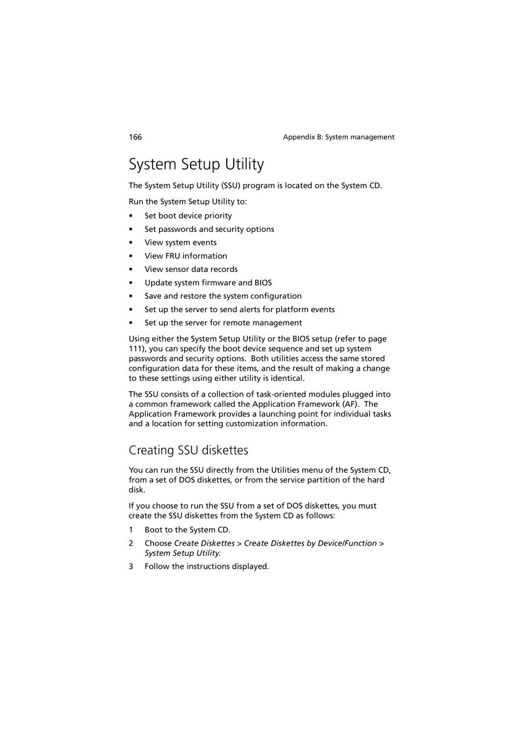 Acer G901 manual System Setup Utility, Creating SSU diskettes, Follow the instructions displayed 