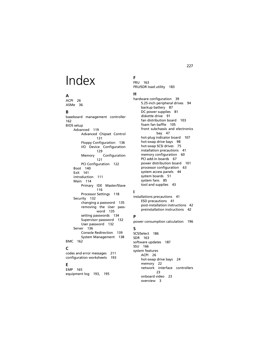 Acer G901 manual Index, 227 