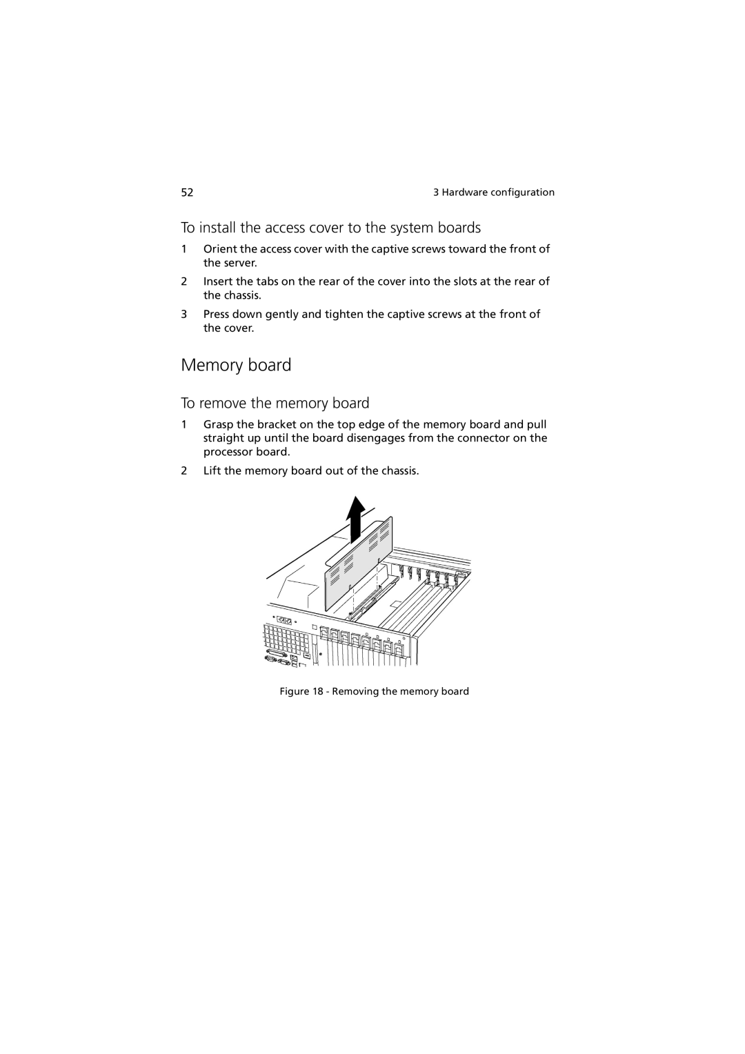 Acer G901 manual Memory board, To install the access cover to the system boards, To remove the memory board 