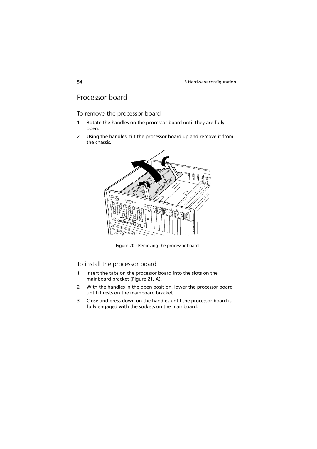 Acer G901 manual Processor board, To remove the processor board, To install the processor board 