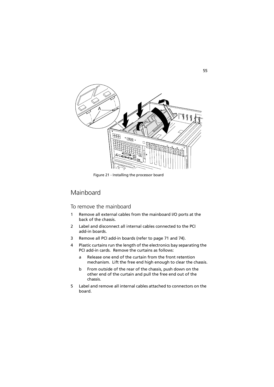 Acer G901 manual Mainboard, To remove the mainboard 