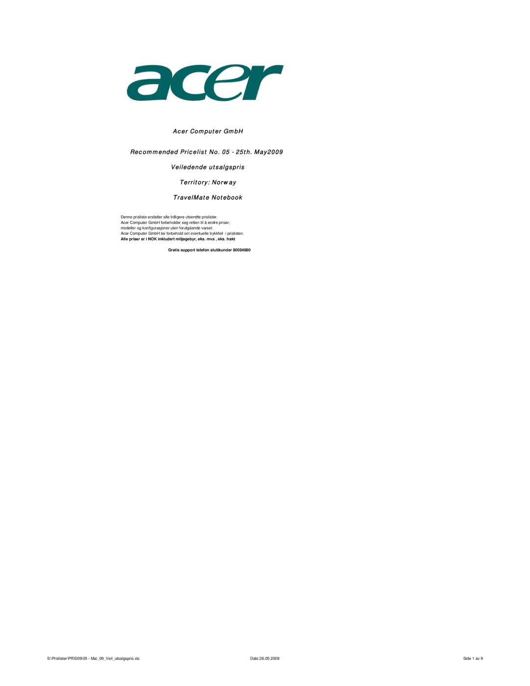 Acer GmbH manual 