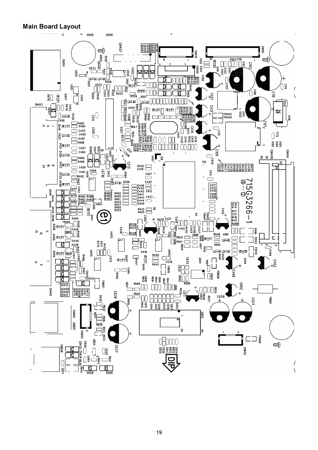 Acer H235H manual Main Board Layout 