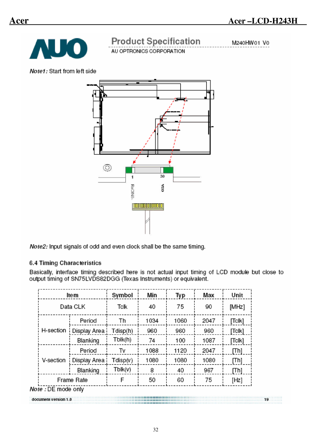 Acer H243H service manual Acer 