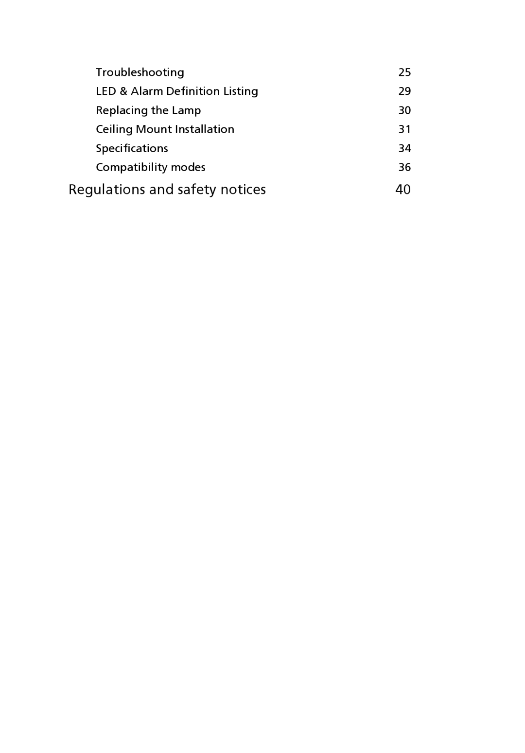 Acer H5360 manual Regulations and safety notices 