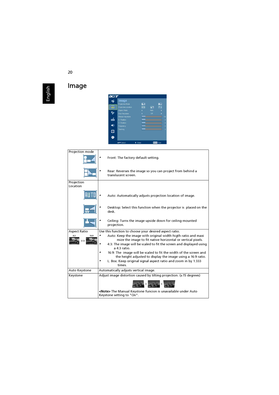 Acer H7530D Series, H7530 Series manual Image 