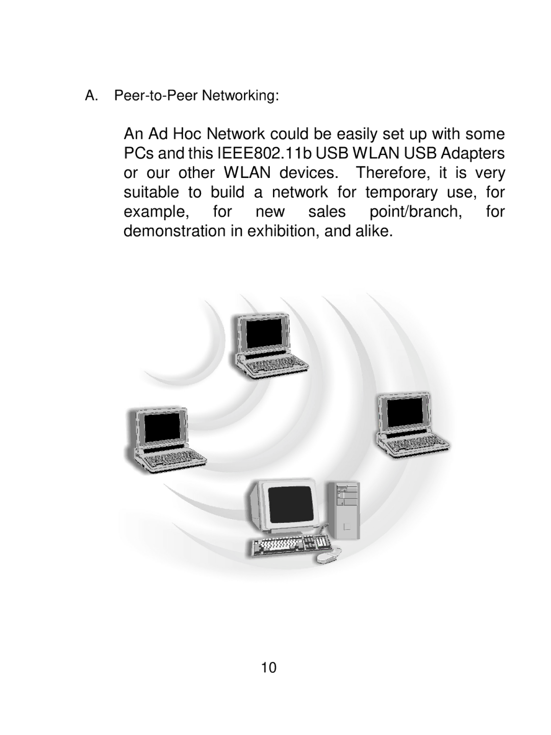 Acer IEEE 802.11b Wireless USB Adapter manual Peer-to-Peer Networking 