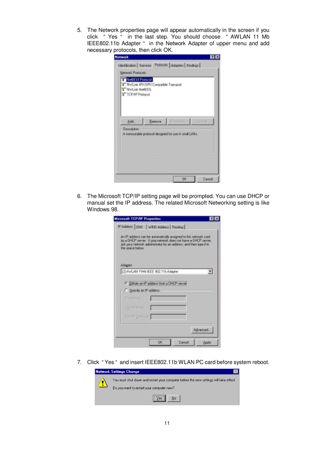 Acer IEEE 802.11b WLAN PC Card manual 