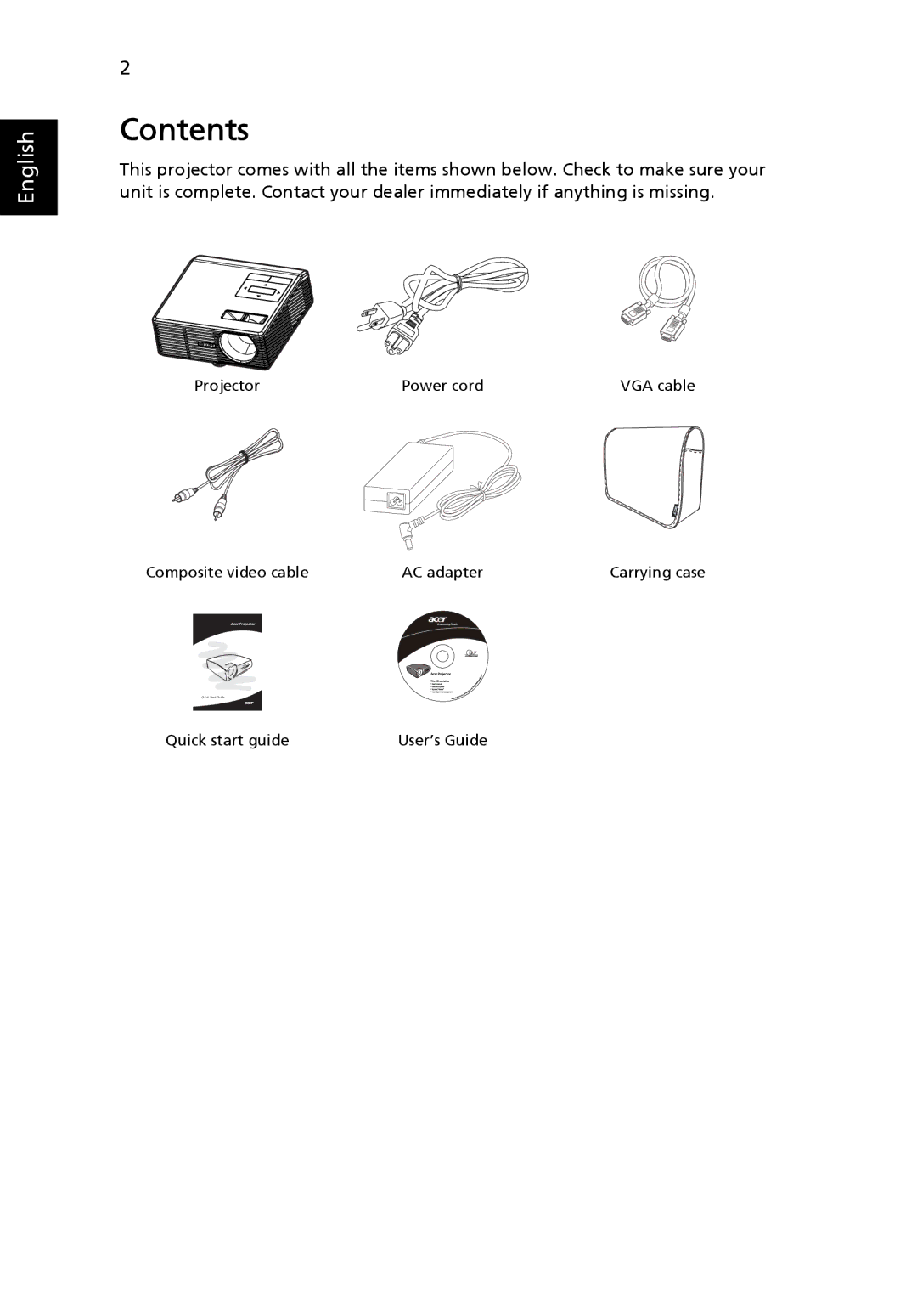 Acer K10 manual Contents 