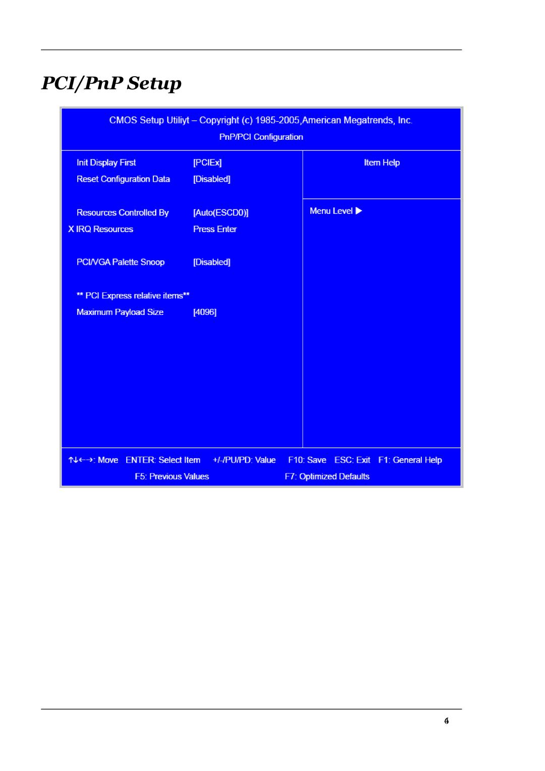 Acer L460 manual PCI/PnP Setup 