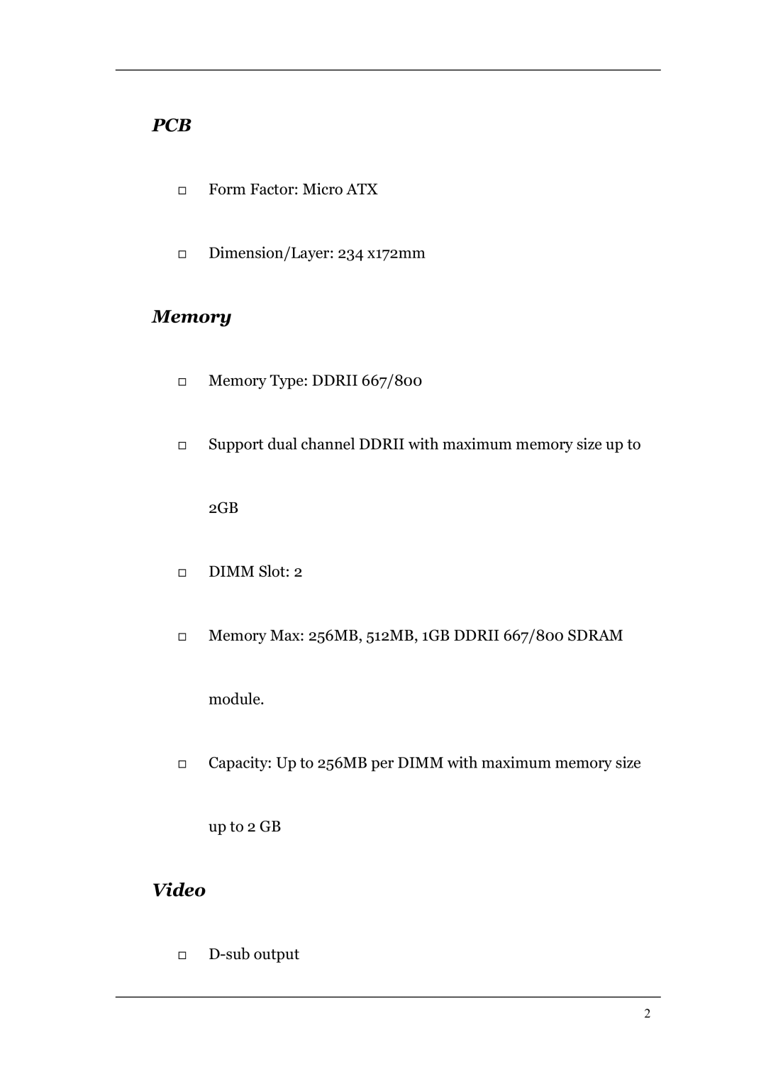 Acer L460 manual Pcb, 2GB 