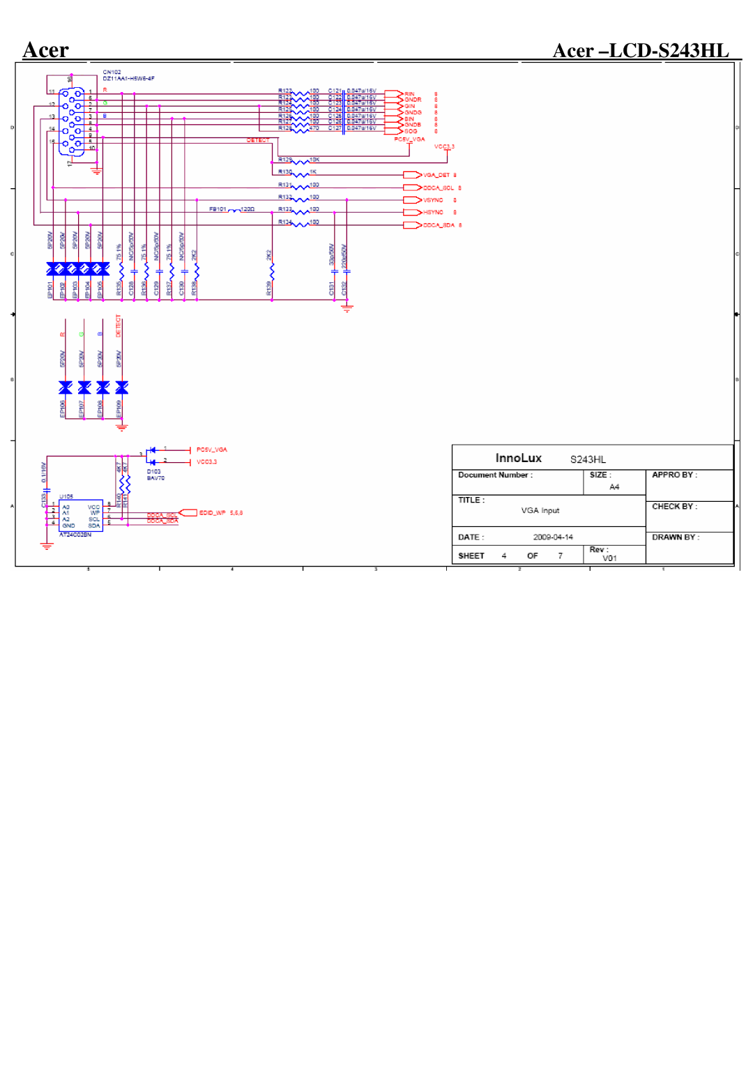 Acer LCD-S243HL service manual Acer 