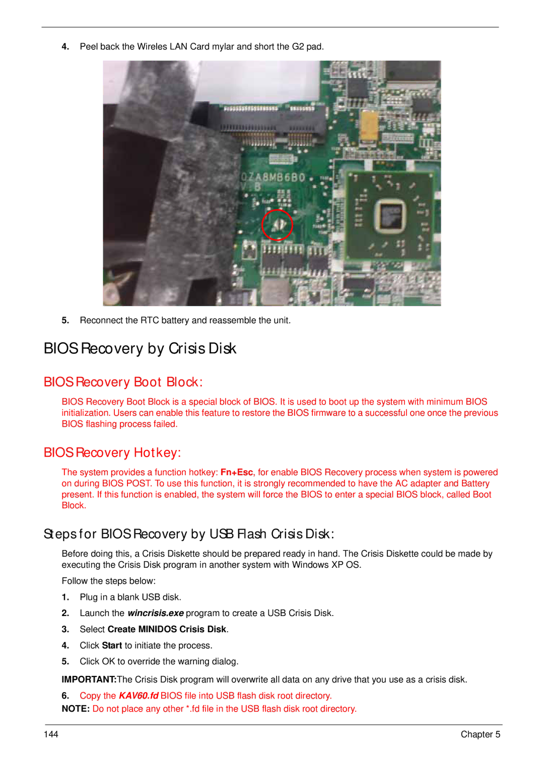 Acer LT31 manual Bios Recovery by Crisis Disk, Select Create Minidos Crisis Disk 