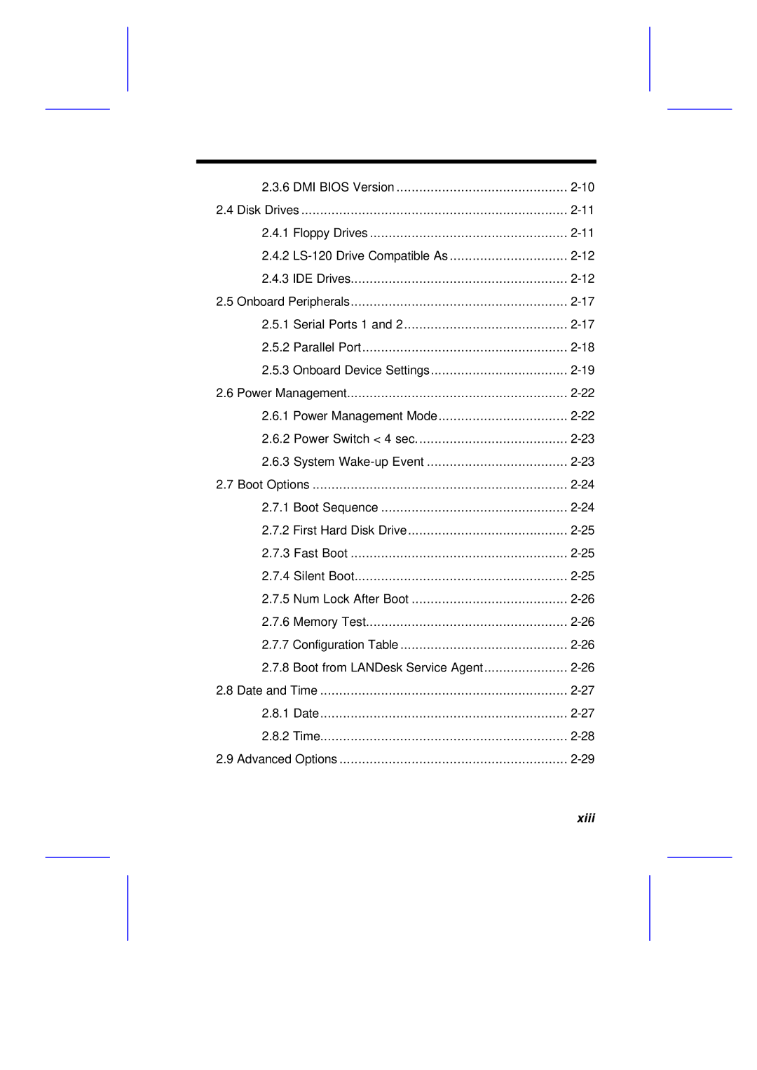 Acer M11E manual Xiii 