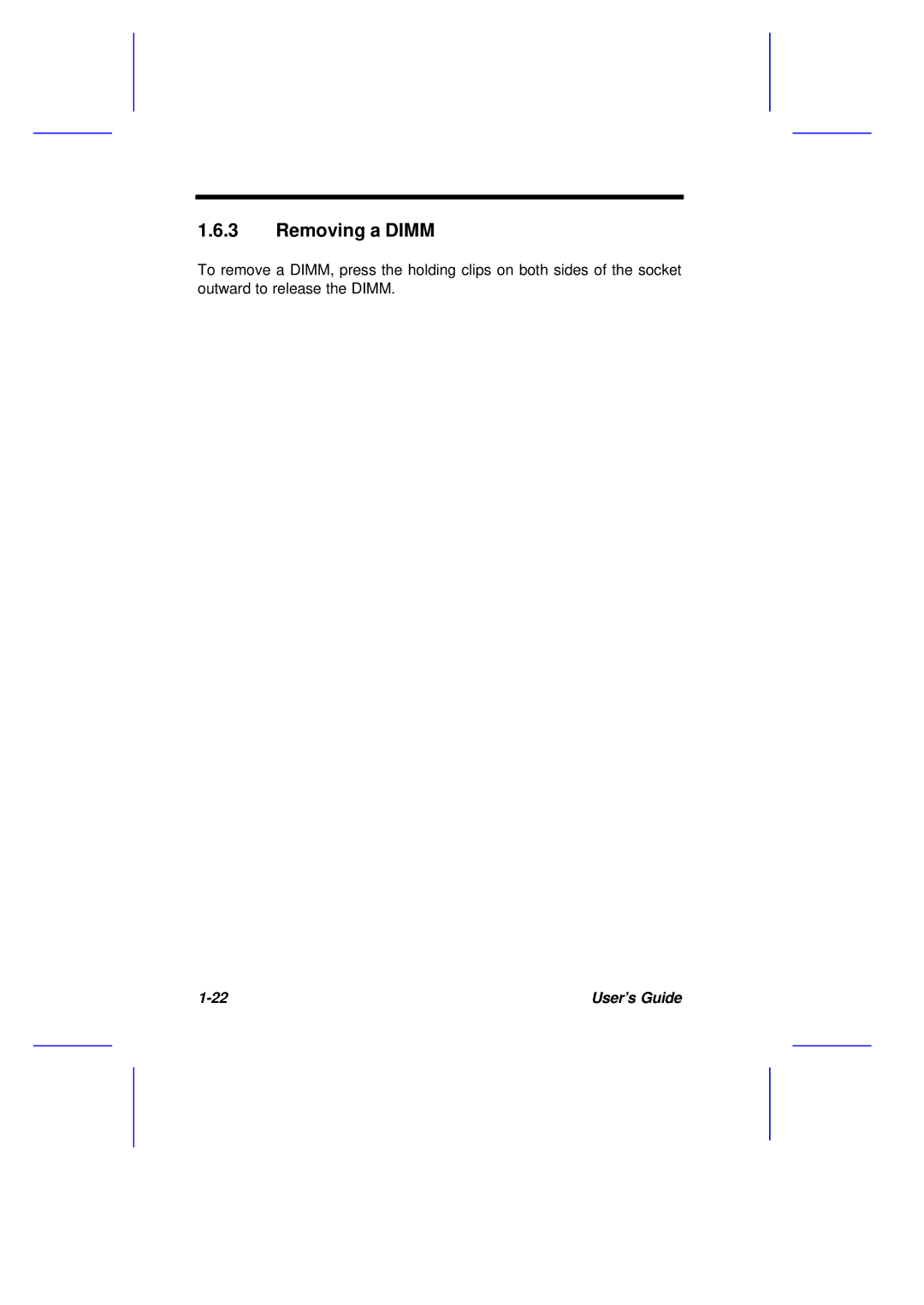 Acer M11E manual Removing a Dimm 