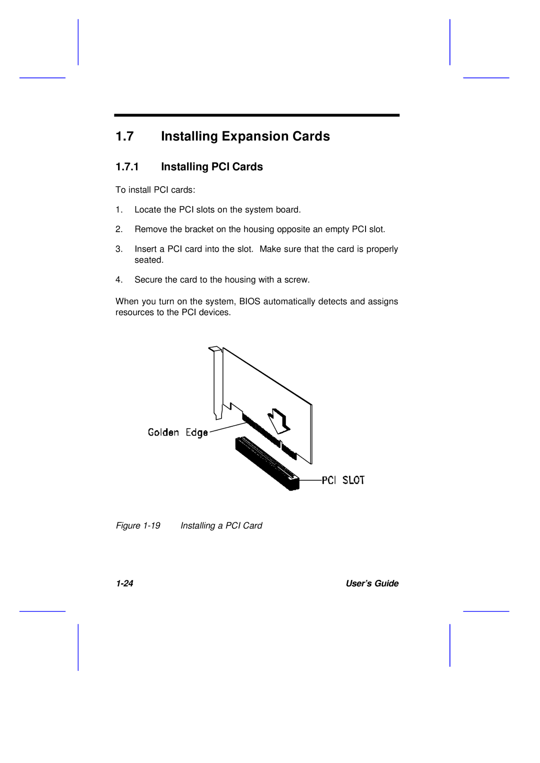 Acer M11E manual Installing Expansion Cards, Installing PCI Cards 