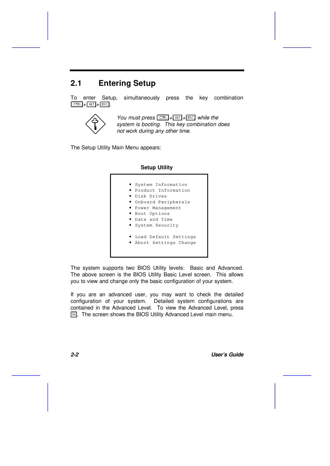 Acer M11E manual Entering Setup, Setup Utility 