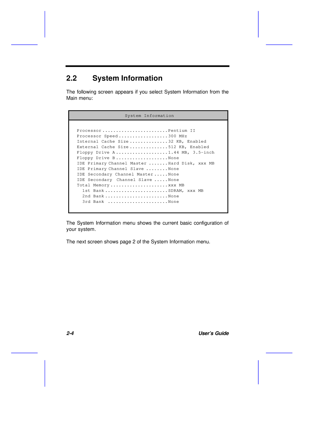 Acer M11E manual System Information 