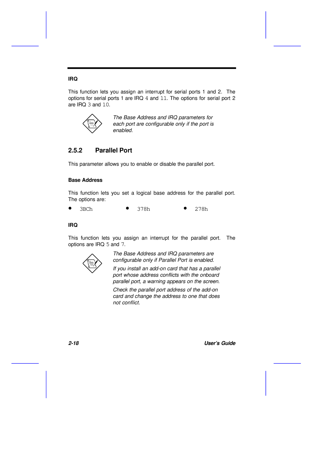 Acer M11E manual ∙ 3BCh ∙ 378h ∙ 278h 