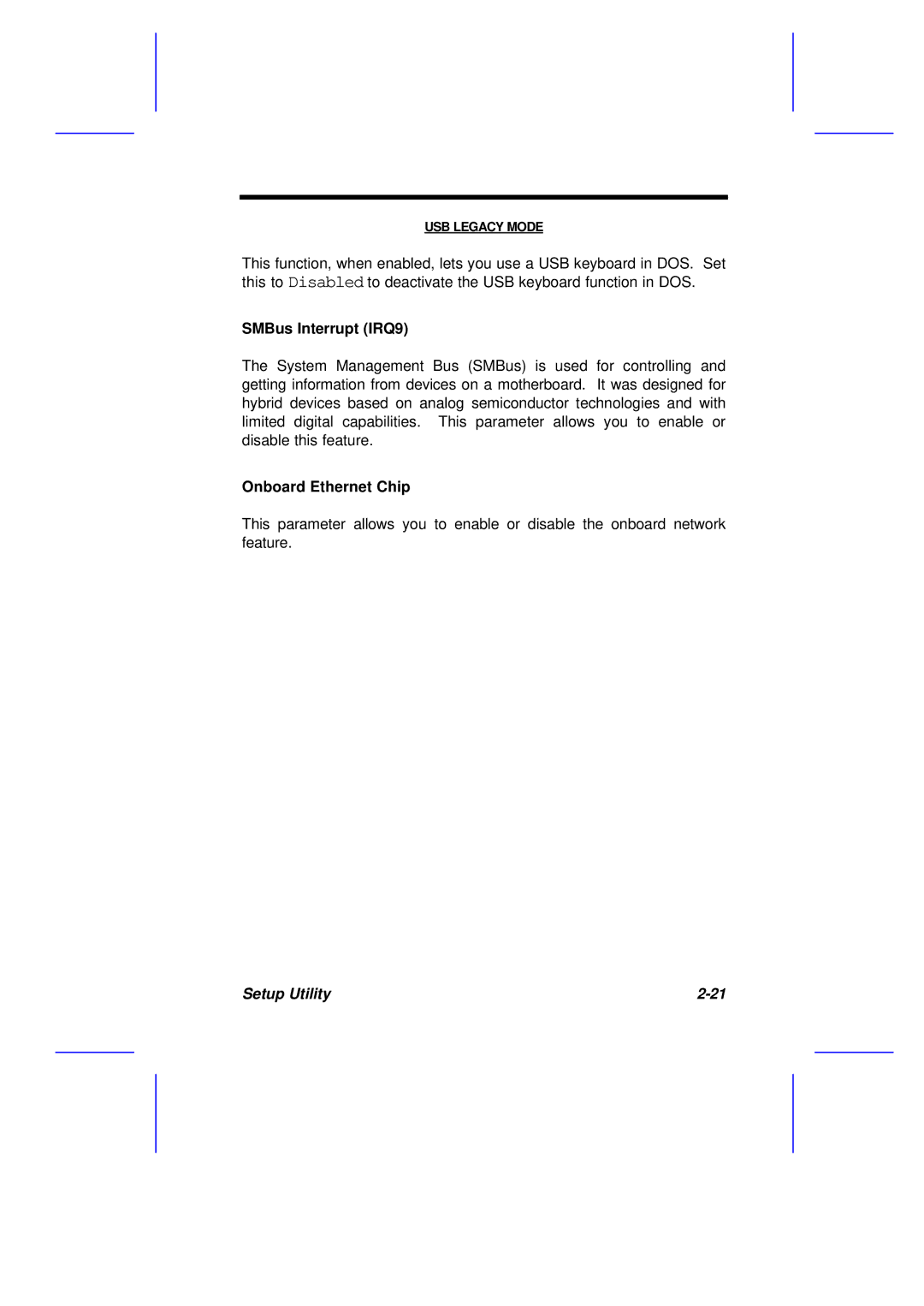 Acer M11E manual SMBus Interrupt IRQ9, Onboard Ethernet Chip 