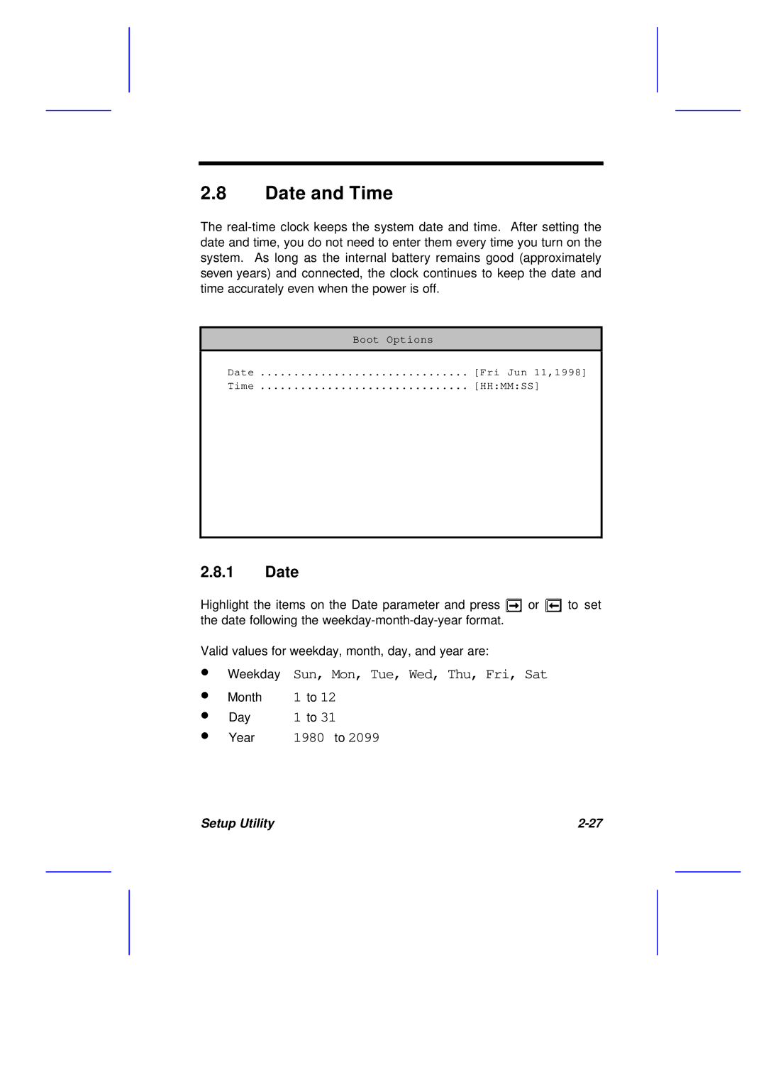 Acer M11E manual Date and Time 