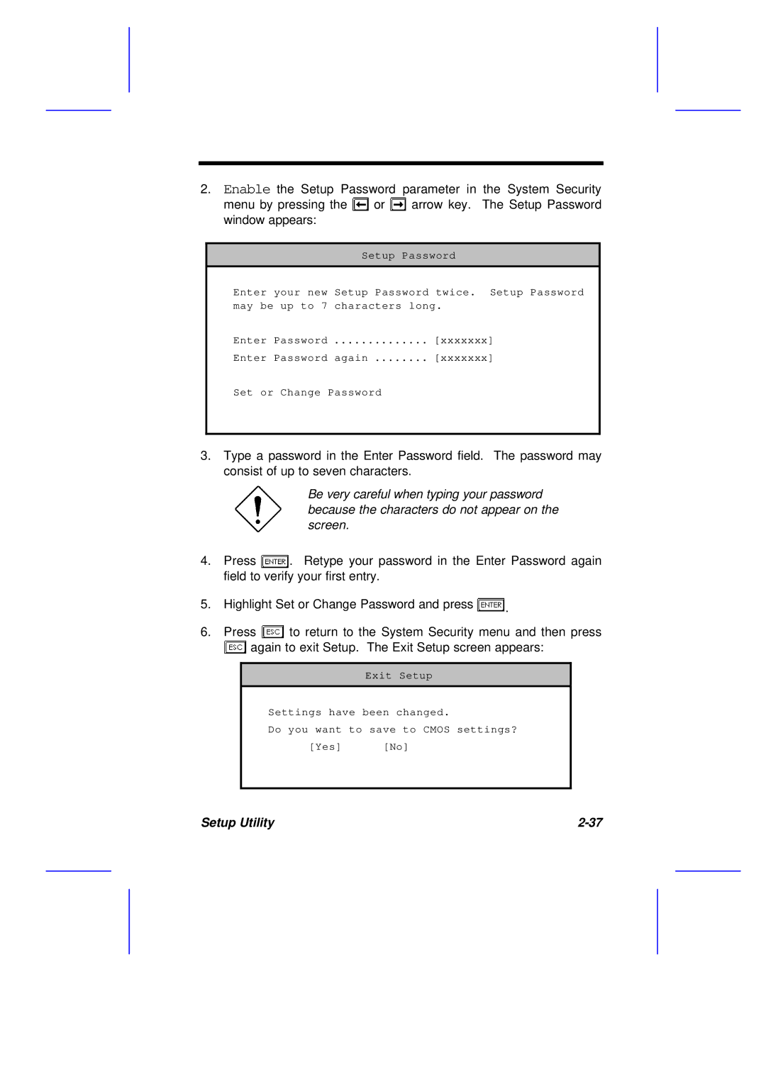 Acer M11E manual Setup Utility 