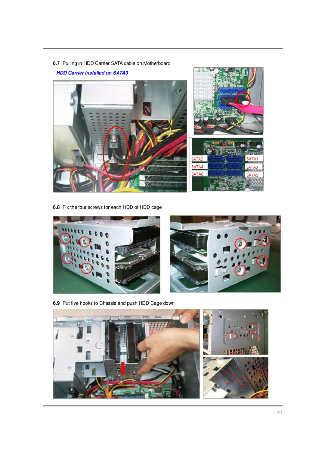 Acer M5150 manual HDD Carrier Installed on SATA3 