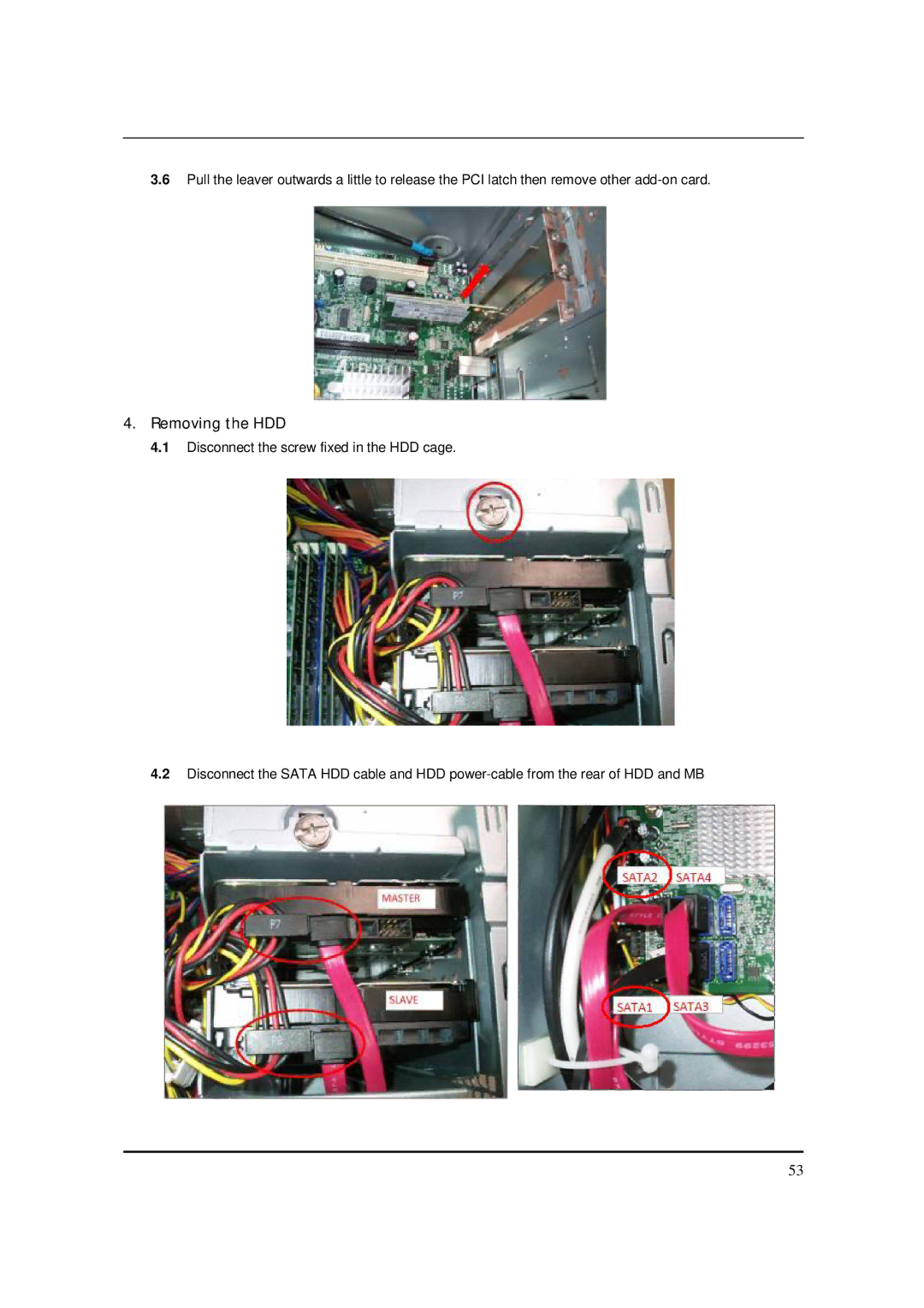 Acer M5150 manual Removing the HDD 