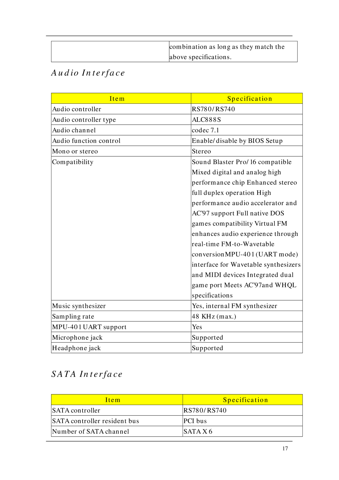 Acer M1200, M5200, M3200 manual Audio Interface, Sata Interface, ALC888S, Sata X 