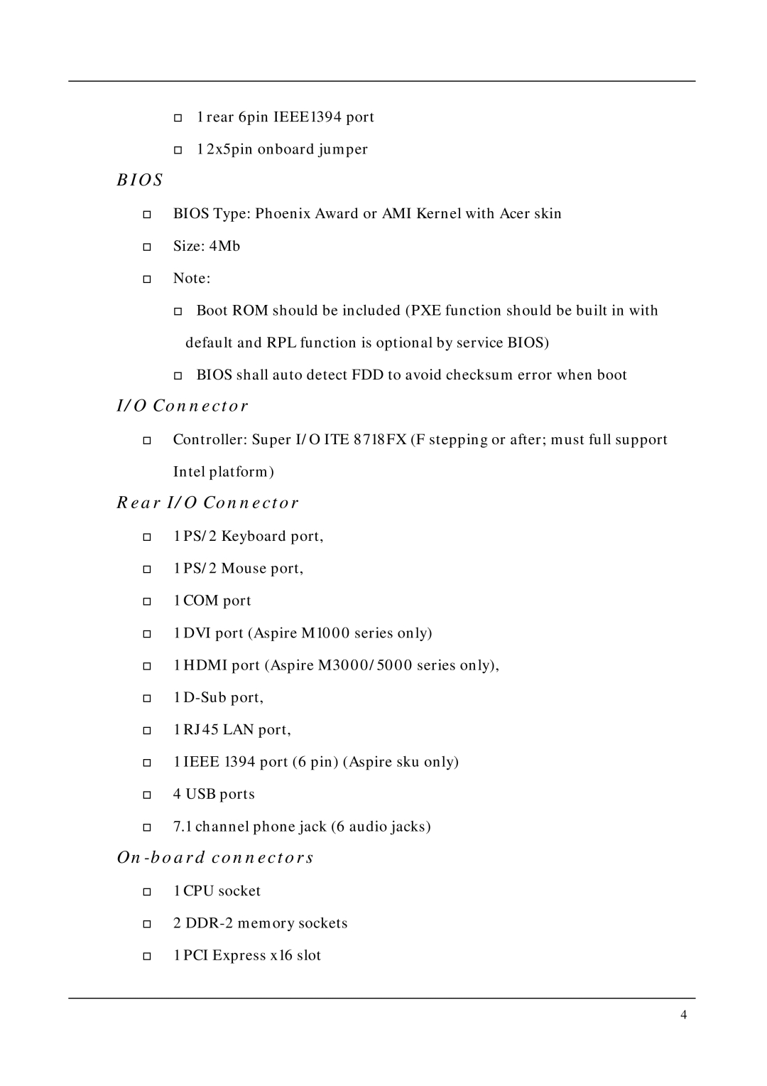 Acer M5640, M1640 manual Bios 