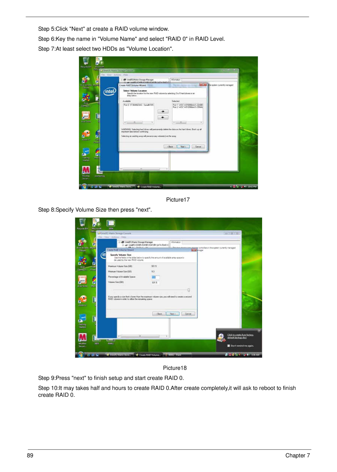 Acer M5810 manual Chapter 