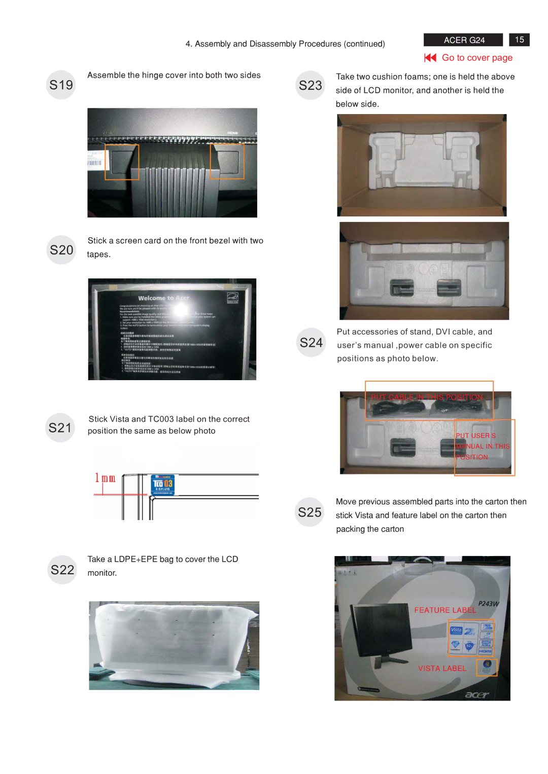 Acer MB243WABNS service manual S22 