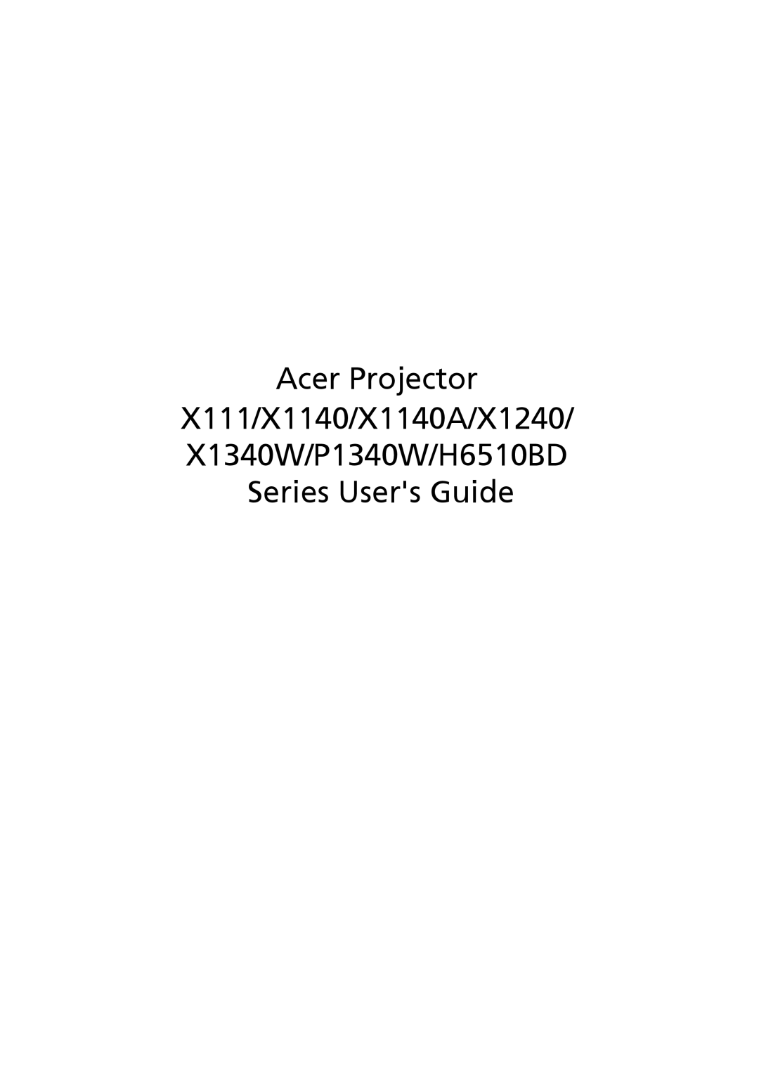 Acer MRJFZ1100A manual 