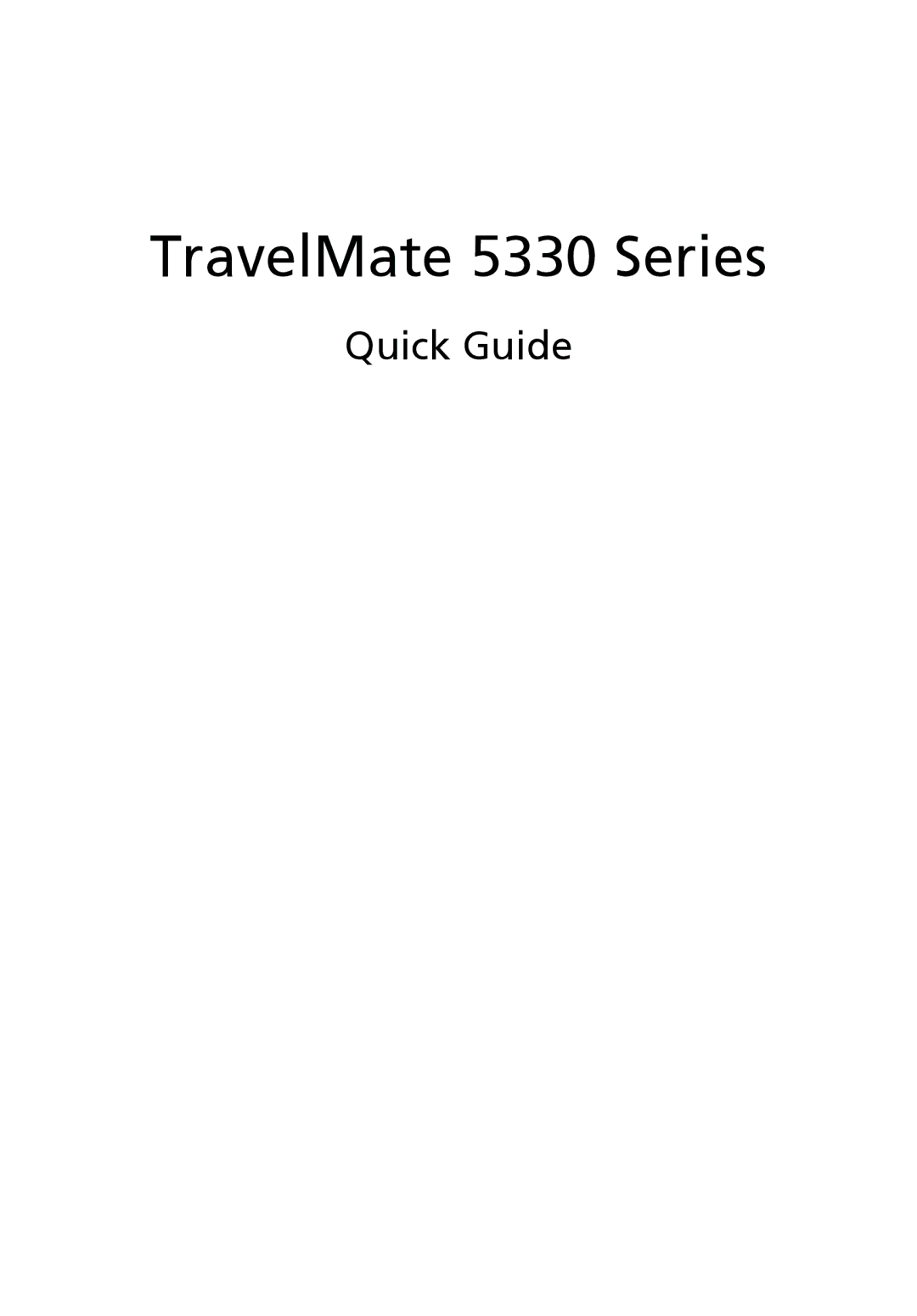 Acer MS2231 manual TravelMate 5330 Series, Quick Guide 