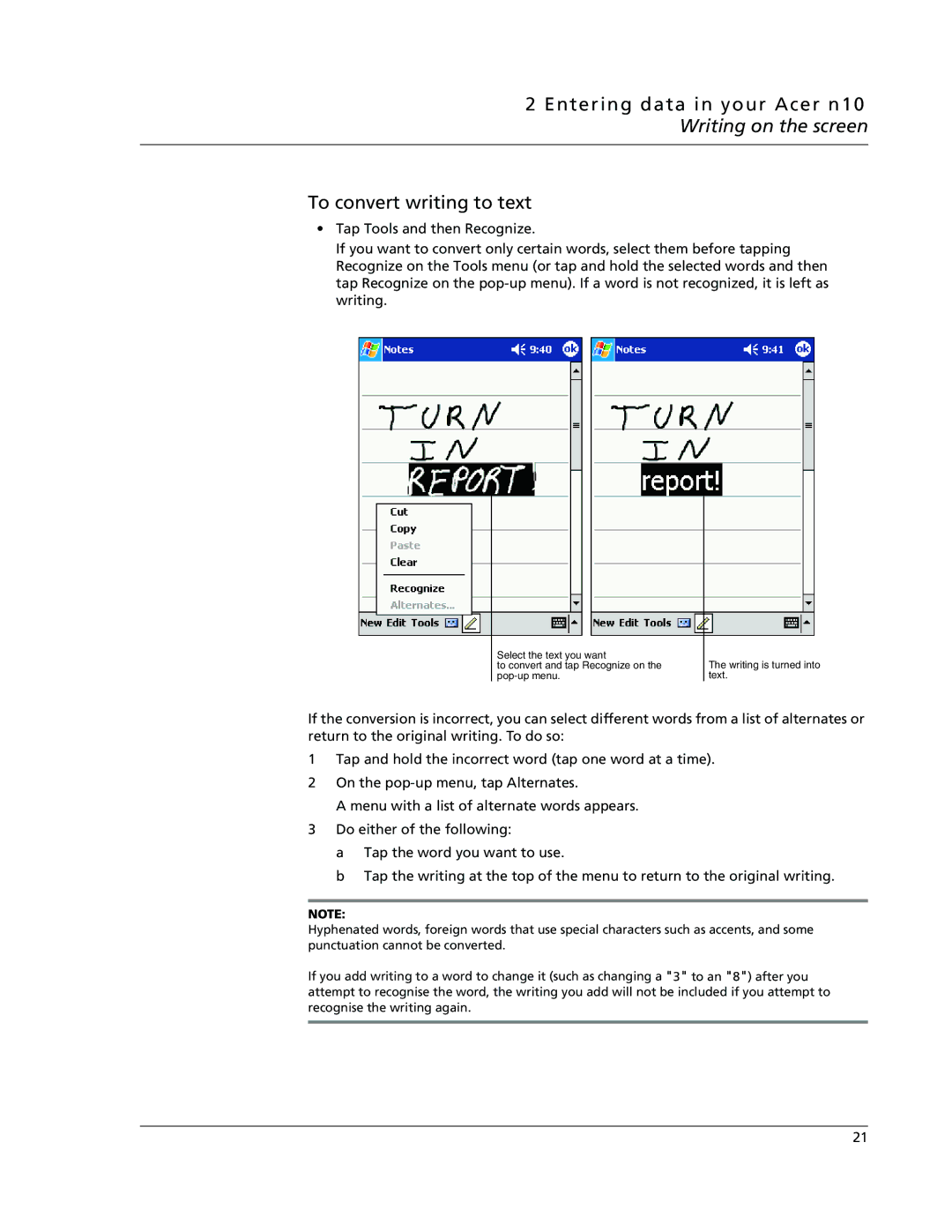 Acer N10 manual 