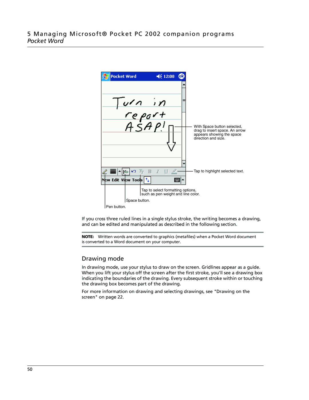 Acer N10 manual Drawing mode 