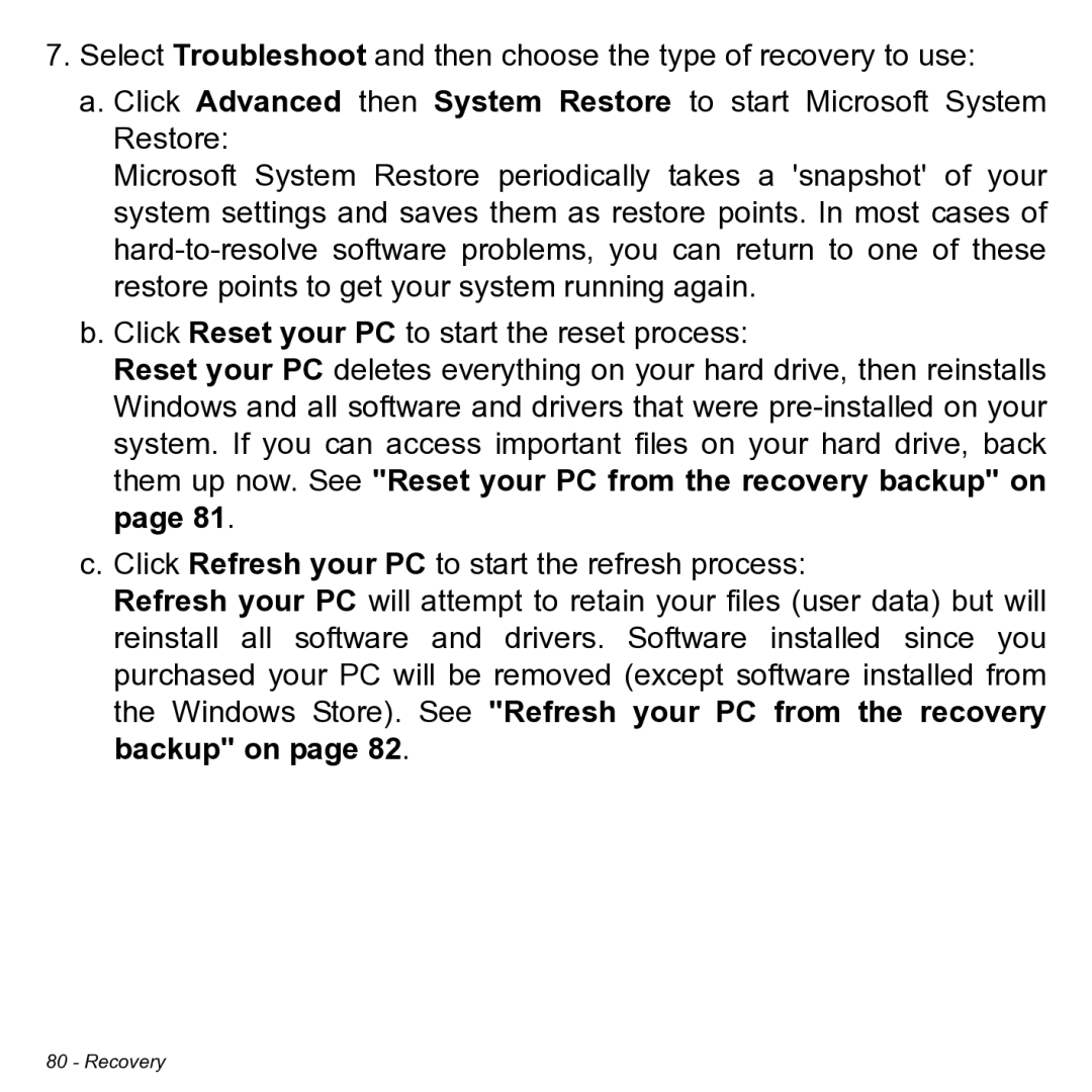 Acer NT.L0KAA.001 user manual Recovery 